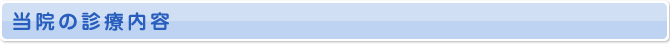 当院の診療内容