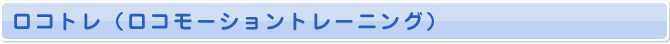 ロコトレ（ロコモーショントレーニング）